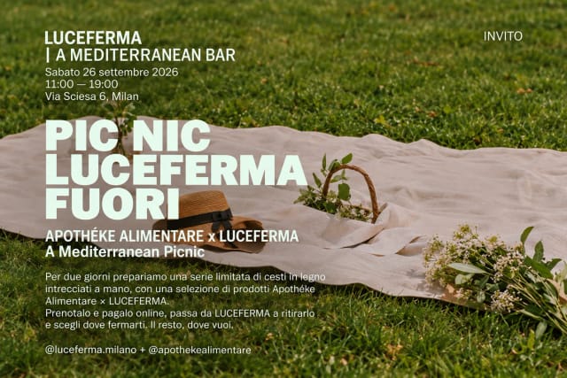 Apothéke Alimentare x LUCEFERMA | A mediterranean picnic | 26.09
